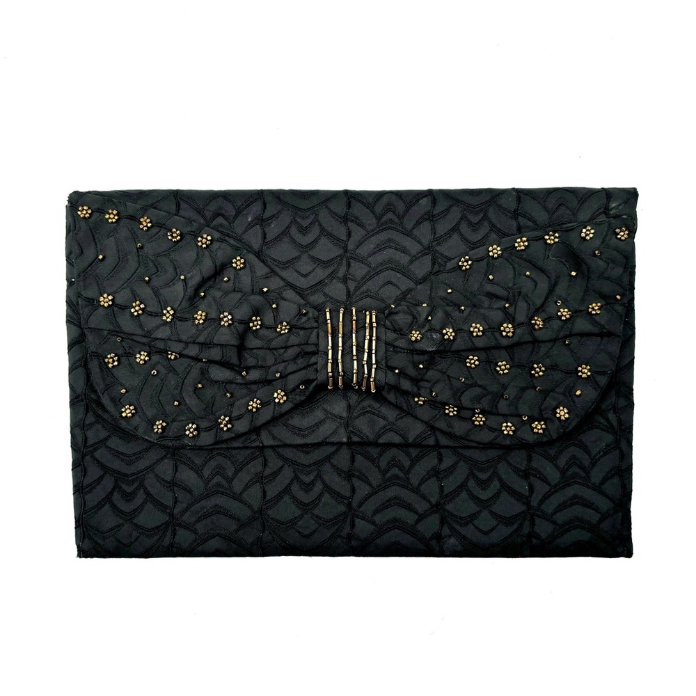 Embroidered Beaded Clutch
